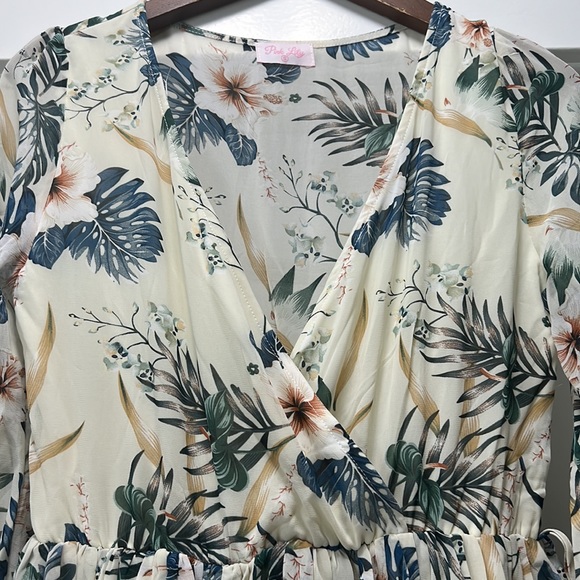 Brand New Pink Lily Floral Maxi Dress - Picture 5 of 10